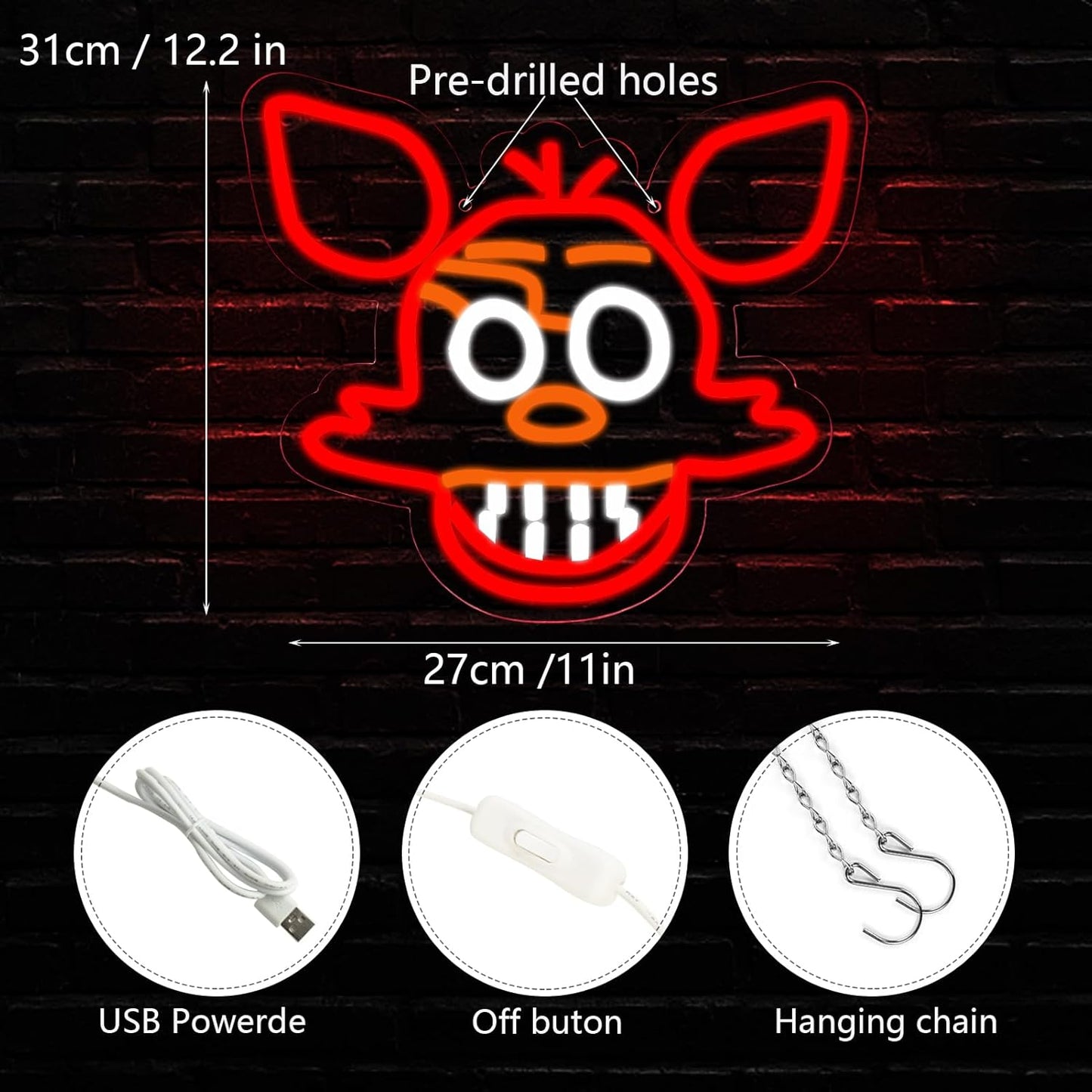 Neón Foxy FNAF