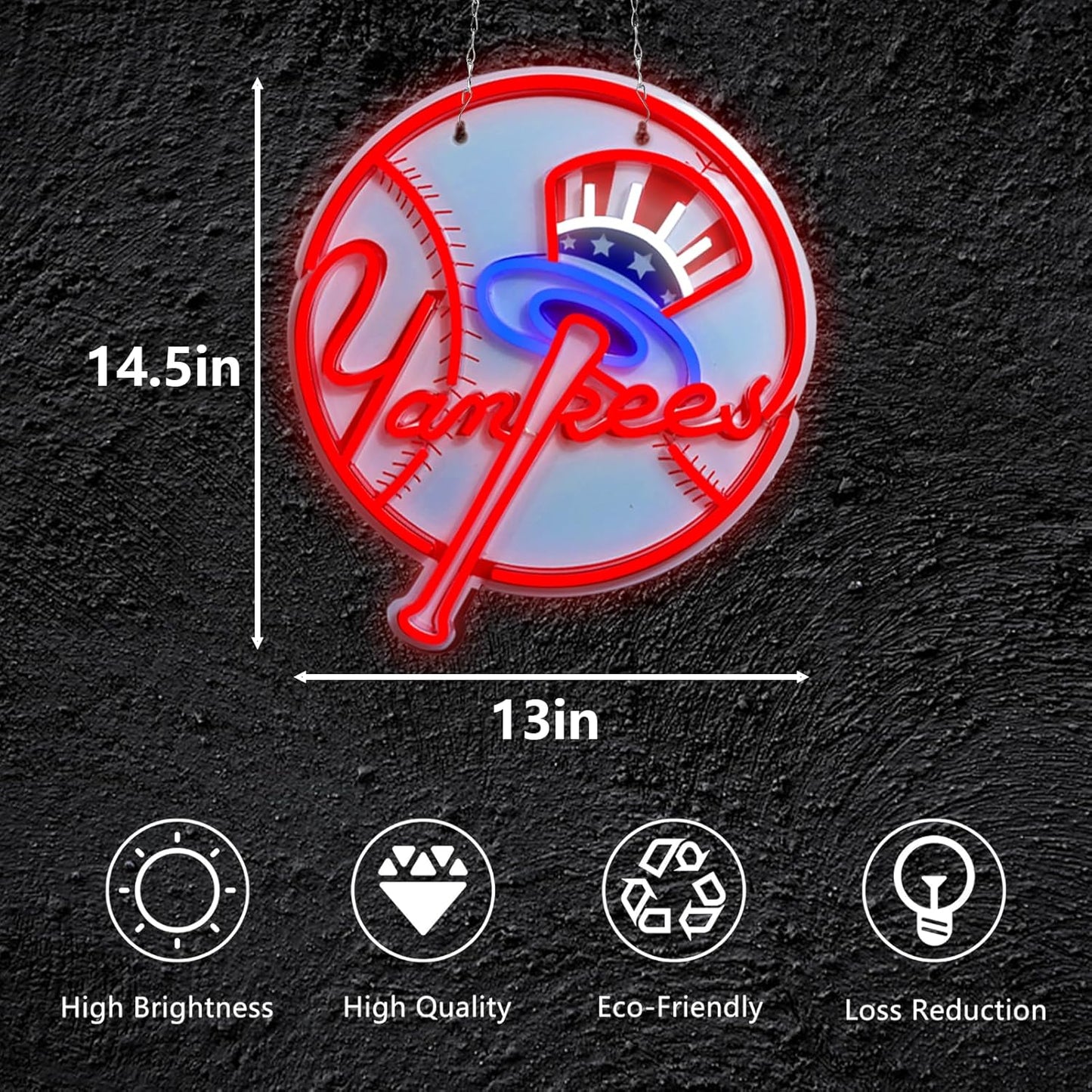 Neón Yankees MLB