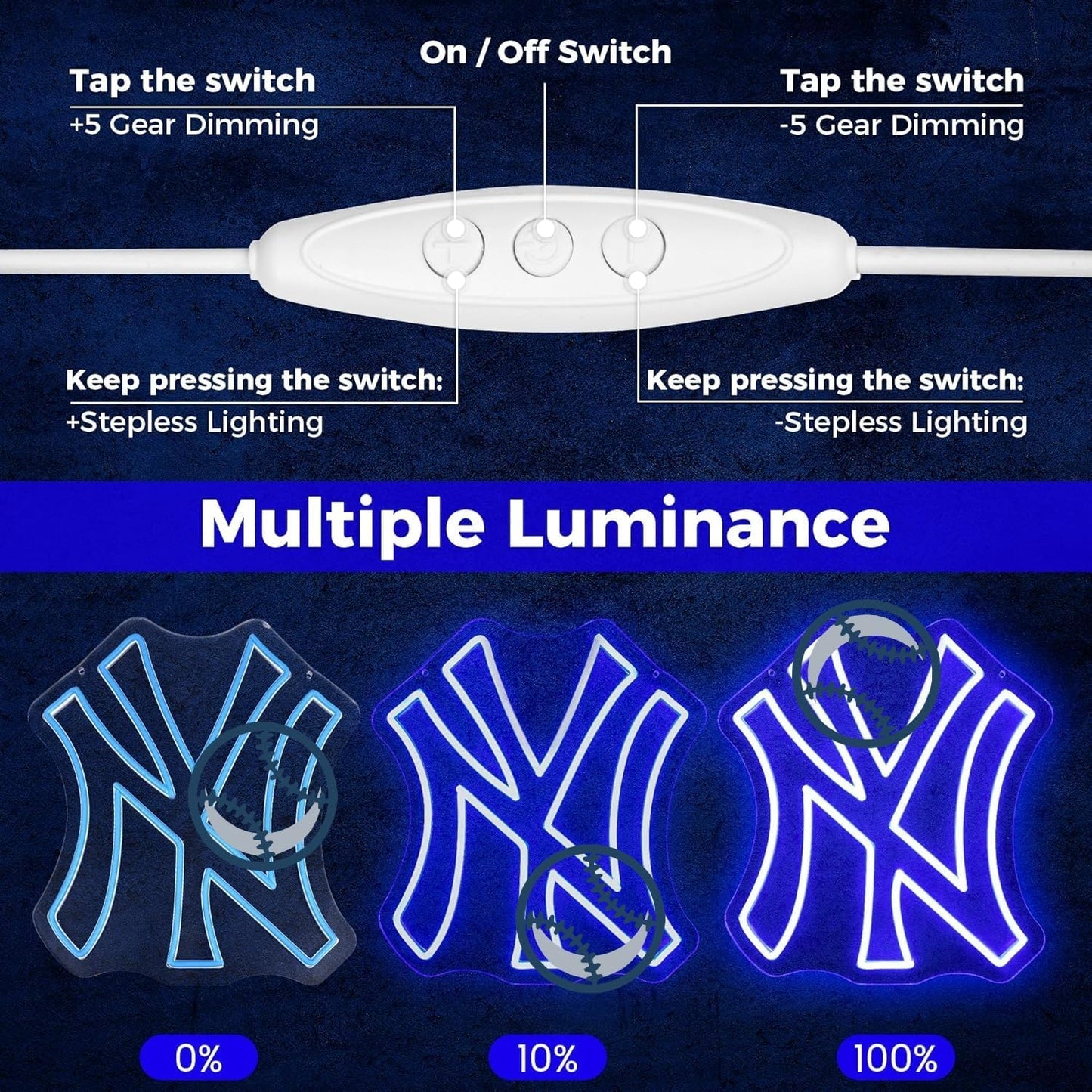 Neón Nueva York MLB