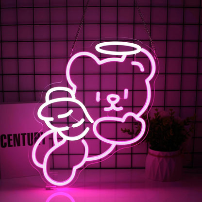 Neón Ángel Oso