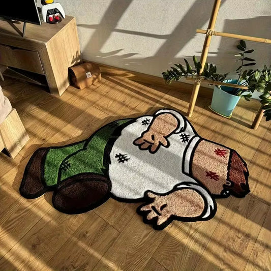 VIKAMA Cartoon Human Pattern Bedroom Carpet Living Room Decorative Carpet Bedside Floor Mat Waterproof Home Decor
