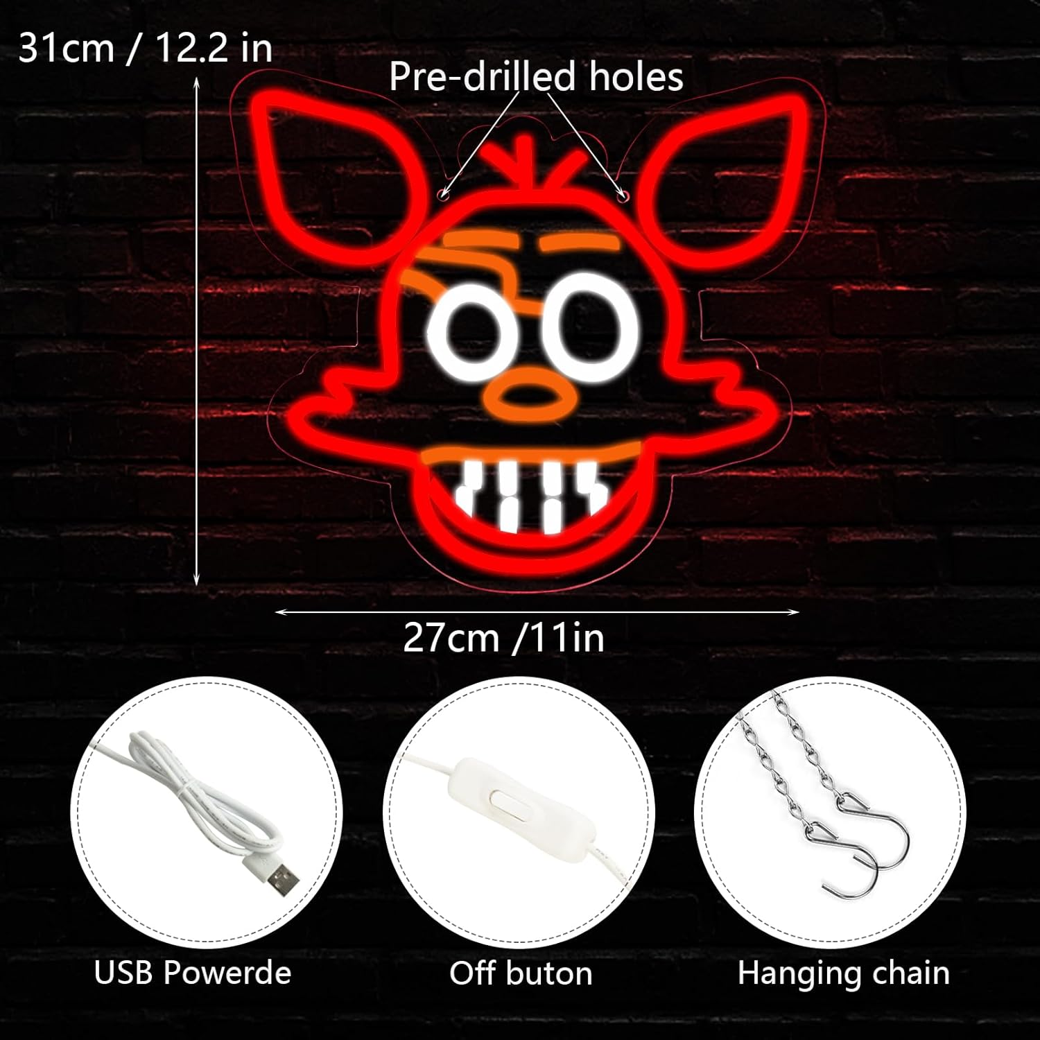Neón Foxy FNAF